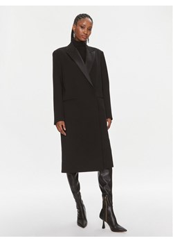Calvin Klein Płaszcz wełniany K20K205970 Czarny Regular Fit ze sklepu MODIVO w kategorii Płaszcze damskie - zdjęcie 181062312