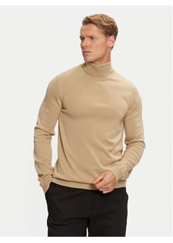 Hugo Golf San Thomas-M 50474174 Beżowy Slim Fit ze sklepu MODIVO w kategorii Swetry męskie - zdjęcie 181062314