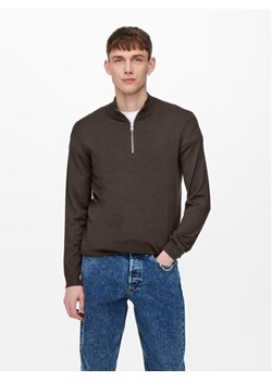 Only & Sons Sweter 22021264 Brązowy Regular Fit ze sklepu MODIVO w kategorii Swetry męskie - zdjęcie 181062391