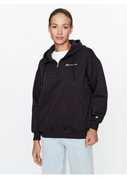 Champion Bluza Hooded Half Zip Sweatshirt 116581 Czarny Oversize ze sklepu MODIVO w kategorii Bluzy damskie - zdjęcie 181062394