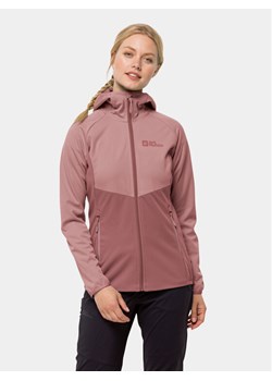 Jack Wolfskin Kurtka softshell Go Hike Softshell 1306862 Bordowy Regular Fit ze sklepu MODIVO w kategorii Kurtki damskie - zdjęcie 181062452