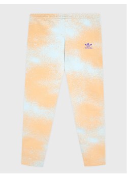 adidas Legginsy HK2934 Pomarańczowy Slim Fit ze sklepu MODIVO w kategorii Spodnie dziewczęce - zdjęcie 181062502