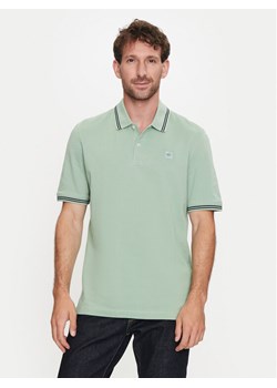 Bugatti Polo 8150 55001A Zielony Slim Fit ze sklepu MODIVO w kategorii T-shirty męskie - zdjęcie 181063081