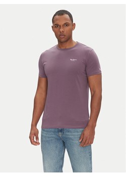 Pepe Jeans T-Shirt Original Basic PM508212 Fioletowy Slim Fit ze sklepu MODIVO w kategorii T-shirty męskie - zdjęcie 181063201