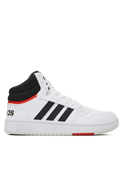 adidas Sneakersy Hoops 3.0 Mid GY5543 Biały ze sklepu MODIVO w kategorii Buty sportowe męskie - zdjęcie 181063320