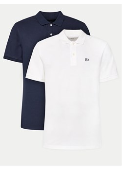 Gap Komplet 2 koszulek polo 624196-00 Granatowy Regular Fit ze sklepu MODIVO w kategorii T-shirty męskie - zdjęcie 181063332