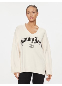 Tommy Jeans Sweter Grunge DW0DW16530 Écru Oversize - id: 0000302813247 - marki Tommy Jeans - 181063422 Tommy Jeans Sweter Grunge DW0DW16530 Écru Oversize ze sklepu MODIVO w kategorii Swetry damskie - zdjęcie 181063422