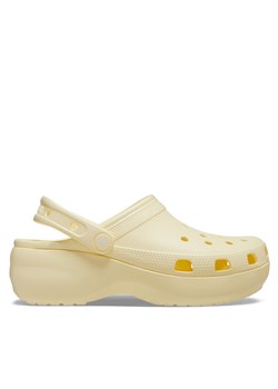 Crocs Klapki Classic Platform Clog W 206750 Beżowy ze sklepu MODIVO w kategorii Klapki damskie - zdjęcie 181063500