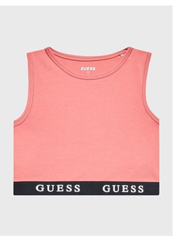 Guess Top J2YI34 KABR0 Różowy Slim Fit ze sklepu MODIVO w kategorii Bluzki dziewczęce - zdjęcie 181063671