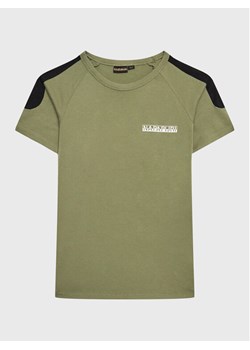 Napapijri T-Shirt NP0A4H2Y D Zielony Regular Fit ze sklepu MODIVO w kategorii T-shirty chłopięce - zdjęcie 181064104