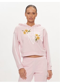 Guess Bluza Zoey V4GQ04 KC6V1 Różowy Regular Fit ze sklepu MODIVO w kategorii Bluzy damskie - zdjęcie 181064411