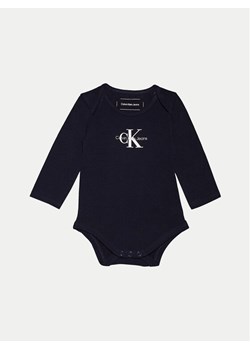 Calvin Klein Jeans Body dziecięce IN0IN00033 Granatowy Regular Fit ze sklepu MODIVO w kategorii Body niemowlęce - zdjęcie 181064500
