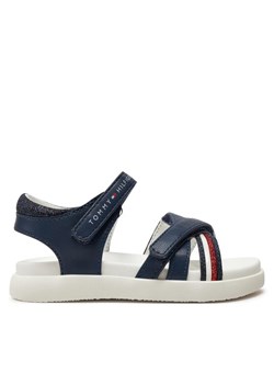 Tommy Hilfiger Sandały Strippes Velcro Sanadal T1A2-33234-0326 S Granatowy ze sklepu MODIVO w kategorii Sandały dziecięce - zdjęcie 181064673