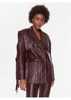Remain Kurtka skórzana Leather Fringed RM2051 Bordowy Regular Fit - id: 0000302584697 - marki Remain - 181065014 Remain Kurtka skórzana Leather Fringed RM2051 Bordowy Regular Fit ze sklepu MODIVO w kategorii Kurtki damskie - zdjęcie 181065014