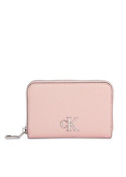 Calvin Klein Jeans Mały Portfel Damski Minimal Monogram M Zip Around T K60K611970 Różowy ze sklepu MODIVO w kategorii Portfele damskie - zdjęcie 181065223