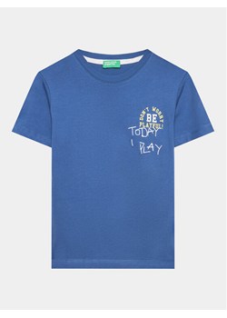 United Colors Of Benetton T-Shirt 3096G1098 Niebieski Regular Fit ze sklepu MODIVO w kategorii T-shirty chłopięce - zdjęcie 181065243