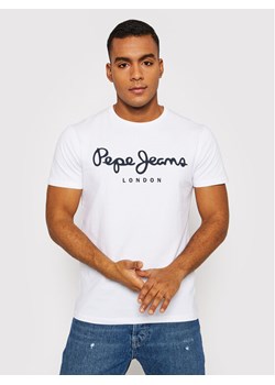 Pepe Jeans T-Shirt Original PM508210 Biały Slim Fit ze sklepu MODIVO w kategorii T-shirty męskie - zdjęcie 181065430