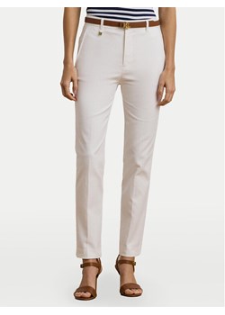 LAUREN RALPH LAUREN Spodnie materiałowe 200811955005 Biały Skinny Fit ze sklepu MODIVO w kategorii Spodnie damskie - zdjęcie 181065621