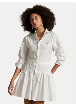 Polo Ralph Lauren Sukienka koszulowa 211965856001 Biały Regular Fit ze sklepu MODIVO w kategorii Sukienki - zdjęcie 181065813