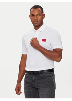 Hugo Polo Dereso222 50466202 Biały Slim Fit ze sklepu MODIVO w kategorii T-shirty męskie - zdjęcie 181065820