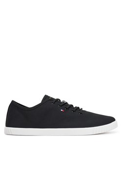 Tommy Hilfiger Tenisówki Canvas Lace Up Sneaker FW0FW08641 Czarny ze sklepu MODIVO w kategorii Trampki damskie - zdjęcie 181065842