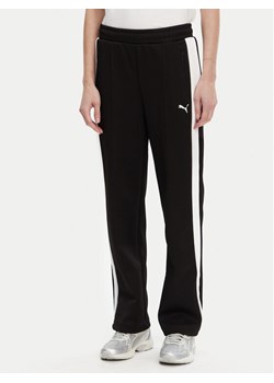 Puma Spodnie dresowe T7 Always On 629797 Czarny Straight Fit ze sklepu MODIVO w kategorii Spodnie damskie - zdjęcie 181065872