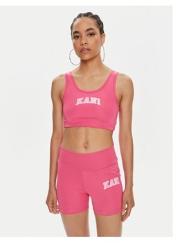 Karl Kani Top Small Serif 6131305 Różowy Slim Fit ze sklepu MODIVO w kategorii Bluzki damskie - zdjęcie 181066033
