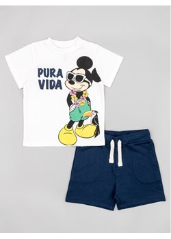 Zippy Komplet t-shirt i spodenki Myszka Miki ZBBAP0602 23002 Biały Regular Fit ze sklepu MODIVO w kategorii Komplety niemowlęce - zdjęcie 181066123