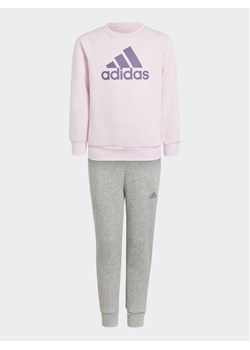 adidas Dres Essentials Logo IK3103 Różowy Regular Fit ze sklepu MODIVO w kategorii Dresy dziewczęce - zdjęcie 181066240