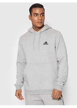 adidas Bluza Essentials H12213 Szary Regular Fit ze sklepu MODIVO w kategorii Bluzy męskie - zdjęcie 181066453