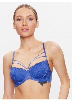 Hunkemöller Biustonosz z fiszbiną Lidia 201168 Niebieski ze sklepu MODIVO w kategorii Biustonosze - zdjęcie 181066471