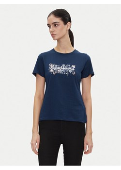 Pepe Jeans T-Shirt Rosalind PL506034 Granatowy Regular Fit ze sklepu MODIVO w kategorii Bluzki damskie - zdjęcie 181066494