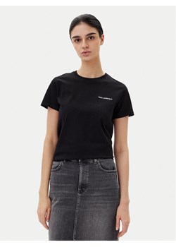 KARL LAGERFELD T-Shirt A2W17097 Czarny Regular Fit ze sklepu MODIVO w kategorii Bluzki damskie - zdjęcie 181066543