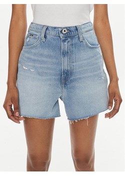 Pepe Jeans Szorty jeansowe A-Line Short Uhw PL801112RH3 Niebieski Slim Fit - id: 0000303679828 - marki Pepe Jeans - 181066773 Pepe Jeans Szorty jeansowe A-Line Short Uhw PL801112RH3 Niebieski Slim Fit ze sklepu MODIVO w kategorii Szorty - zdjęcie 181066773