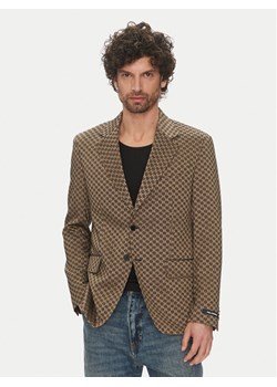 KARL LAGERFELD Marynarka 155106 552115 Brązowy Slim Fit ze sklepu MODIVO w kategorii Marynarki męskie - zdjęcie 181067014