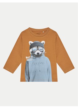 NAME IT Bluzka 13233694 Brązowy Relaxed Fit ze sklepu MODIVO w kategorii T-shirty chłopięce - zdjęcie 181067100