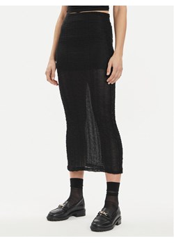 Gina Tricot Spódnica midi 21596 Czarny Regular Fit ze sklepu MODIVO w kategorii Spódnice - zdjęcie 181067101
