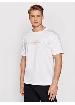 New Balance T-Shirt MT01516 Biały Relaxed Fit ze sklepu MODIVO w kategorii T-shirty męskie - zdjęcie 181067134