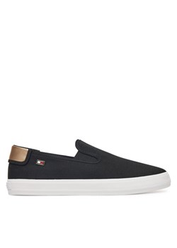 Tommy Hilfiger Tenisówki Vulc Canvas Slip-On Sneaker FW0FW08645 Czarny - id: 0000305158048 - marki Tommy Hilfiger - 181067262 Tommy Hilfiger Tenisówki Vulc Canvas Slip-On Sneaker FW0FW08645 Czarny ze sklepu MODIVO w kategorii Trampki damskie - zdjęcie 181067262