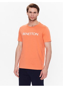 United Colors Of Benetton T-Shirt 3I1XU100A Pomarańczowy Regular Fit ze sklepu MODIVO w kategorii T-shirty męskie - zdjęcie 181067422