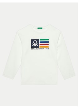 United Colors Of Benetton Bluzka 3I1XG10F2 Biały Regular Fit ze sklepu MODIVO w kategorii T-shirty chłopięce - zdjęcie 181067491