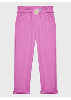 United Colors Of Benetton Spodnie materiałowe 4LAAGF00B Różowy Regular Fit ze sklepu MODIVO w kategorii Spodnie dziewczęce - zdjęcie 181067681