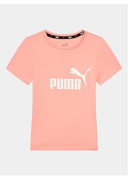 Puma T-Shirt Ess Logo 587029 Pomarańczowy Regular Fit ze sklepu MODIVO w kategorii Bluzki dziewczęce - zdjęcie 181068222
