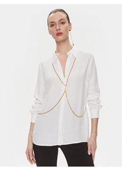 Elisabetta Franchi Koszula CA-022-41E2-V380 Biały Regular Fit ze sklepu MODIVO w kategorii Koszule damskie - zdjęcie 181068550