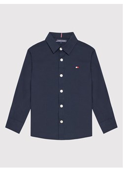 Tommy Hilfiger Koszula Solid Poplin KB0KB06965 M Granatowy Slim Fit ze sklepu MODIVO w kategorii Koszule chłopięce - zdjęcie 181068721