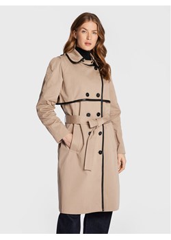 Bruuns Bazaar Trencz Portland Mina BBW2996 Beżowy Regular Fit ze sklepu MODIVO w kategorii Płaszcze damskie - zdjęcie 181068881