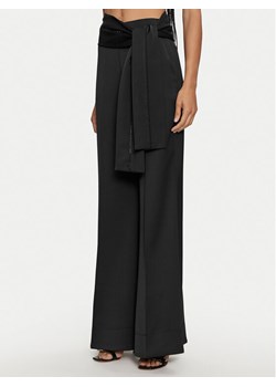 ACCESS FASHION Spodnie materiałowe 44-5104-202 Czarny Flare Fit ze sklepu MODIVO w kategorii Spodnie damskie - zdjęcie 181069034