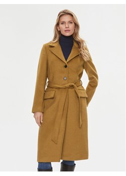 Bruuns Bazaar Płaszcz wełniany Catarina BBW2508 Brązowy Regular Fit ze sklepu MODIVO w kategorii Płaszcze damskie - zdjęcie 181069123