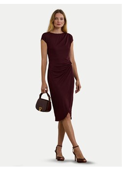 LAUREN RALPH LAUREN Sukienka koktajlowa 250951402001 Bordowy Slim Fit ze sklepu MODIVO w kategorii Sukienki - zdjęcie 181069153