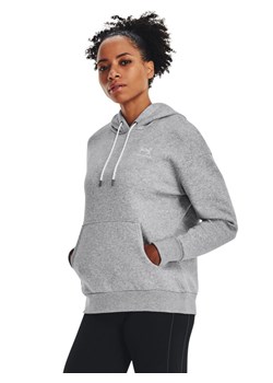 Under Armour Bluza Essential Fleece Hoodie 1373033 Szary Regular Fit ze sklepu MODIVO w kategorii Bluzy damskie - zdjęcie 181069251